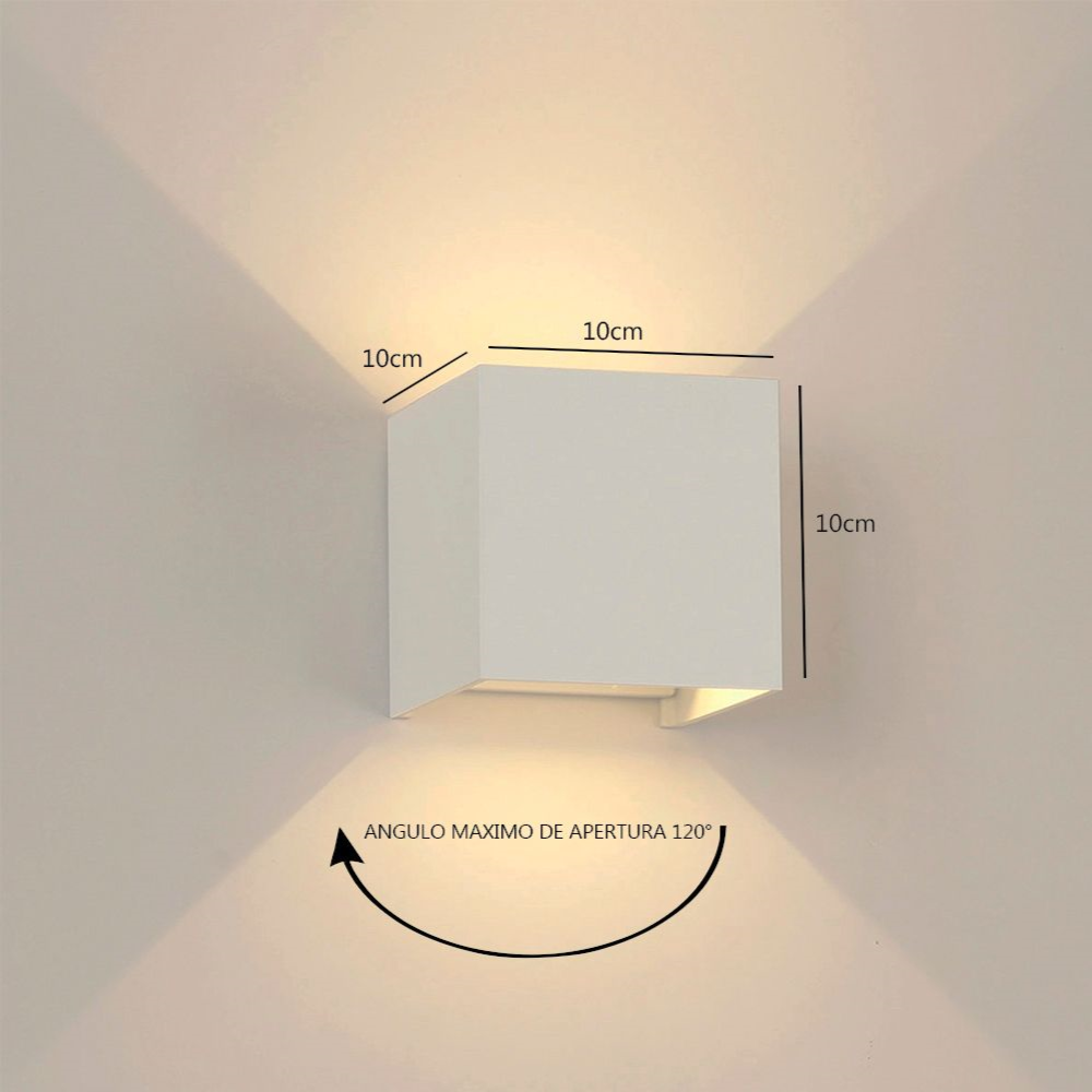 Aplique Led De Muro Para Jard N Blanco