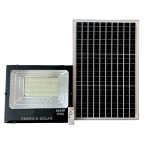 Reflector Led Solar 600w Panel Aparte Negro