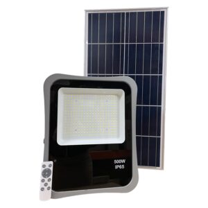 Reflector Led Solar 500w Panel Aparte Luz Blanca