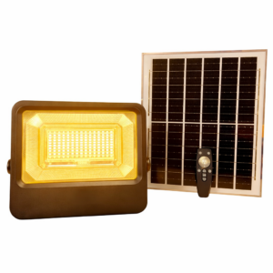 Reflector Led Solar 300w Panel Aparte Luz Cálida
